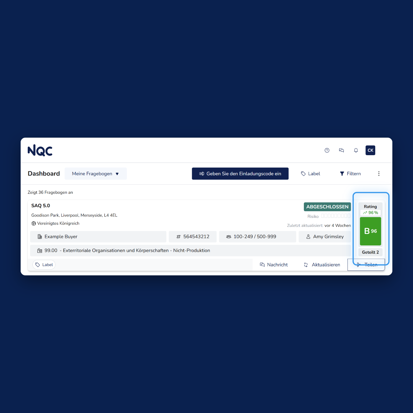 NQC | Whats New - Score Tracking on the Dashboard [DE]