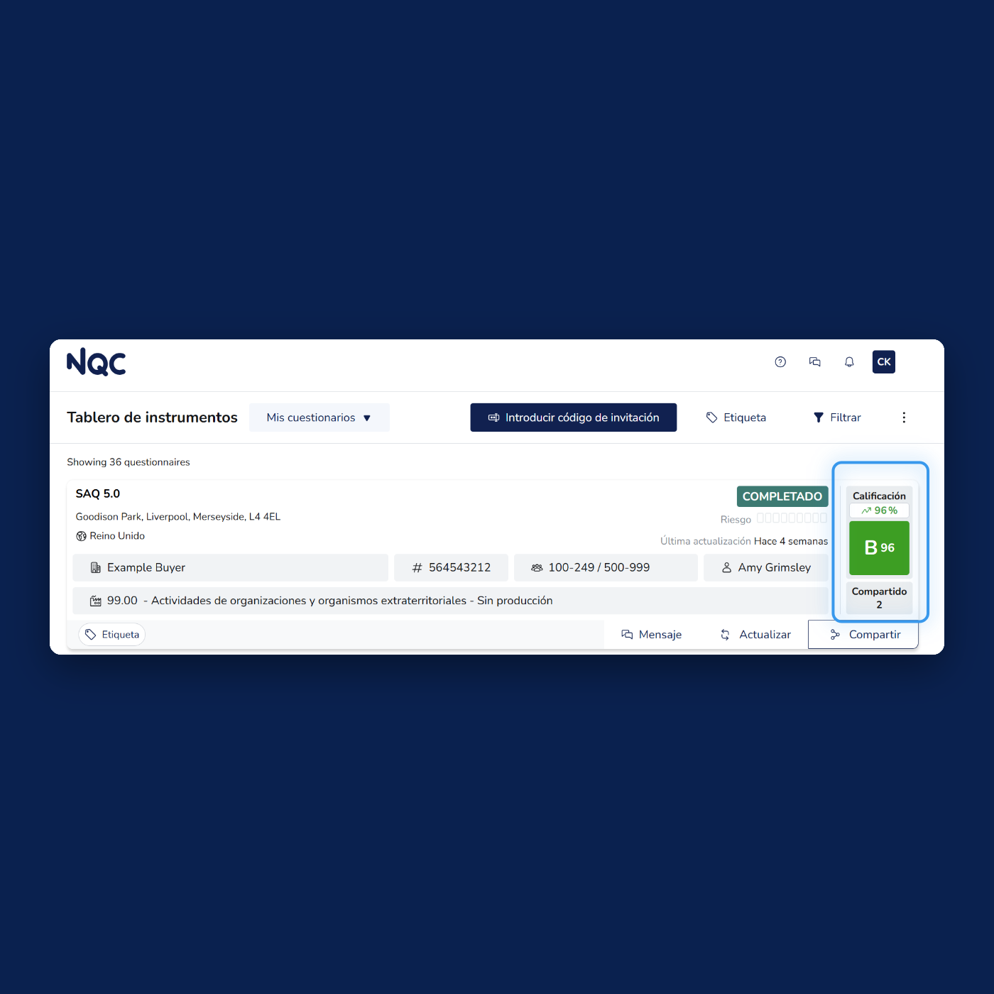 NQC | Whats New - Score Tracking on the Dashboard [ES]
